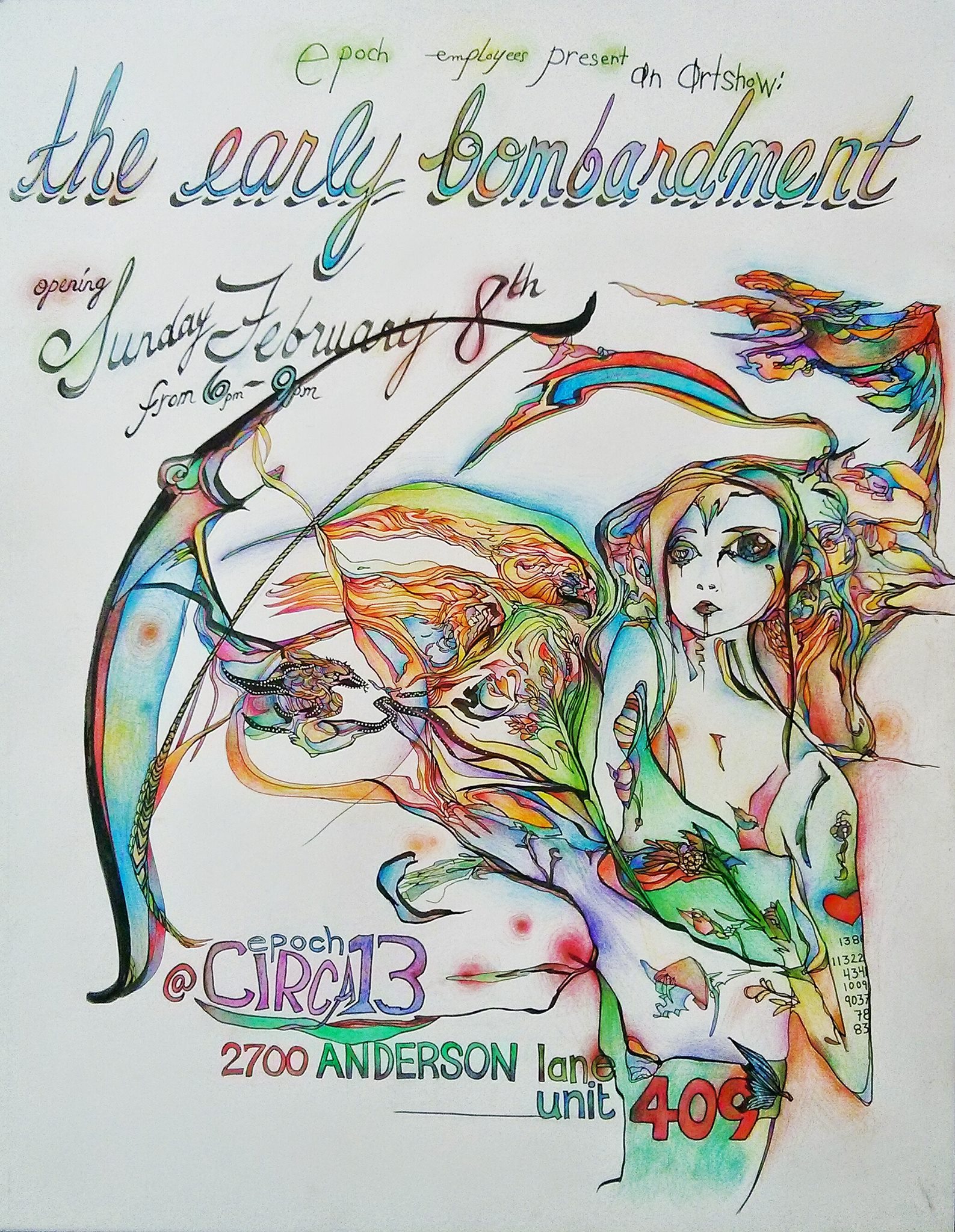 The Elemental Employees of Epoch present THE EARLY BOMBARDMENT; an art opening and showcase of our talents